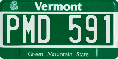 VT license plate PMD591