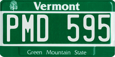 VT license plate PMD595