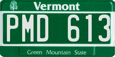 VT license plate PMD613