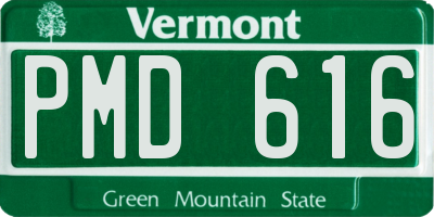 VT license plate PMD616