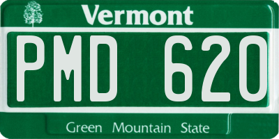 VT license plate PMD620