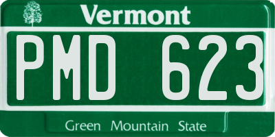 VT license plate PMD623
