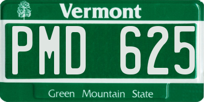 VT license plate PMD625