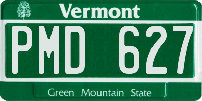 VT license plate PMD627
