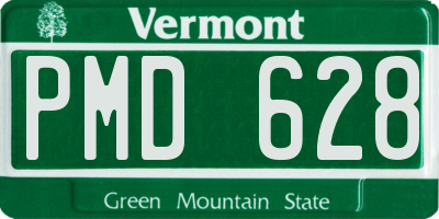 VT license plate PMD628