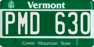 VT license plate PMD630