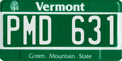 VT license plate PMD631