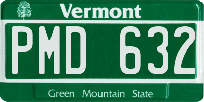 VT license plate PMD632