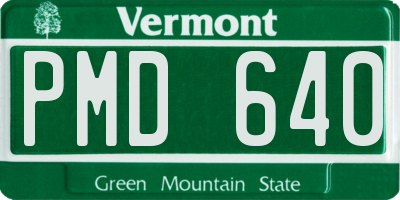 VT license plate PMD640