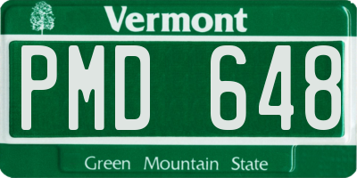 VT license plate PMD648