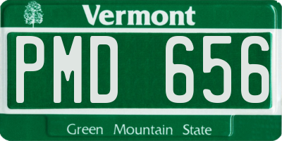 VT license plate PMD656