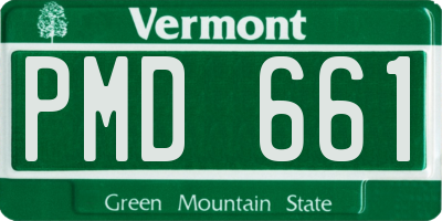 VT license plate PMD661