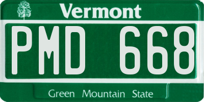 VT license plate PMD668