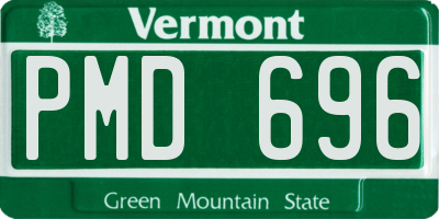 VT license plate PMD696