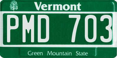 VT license plate PMD703