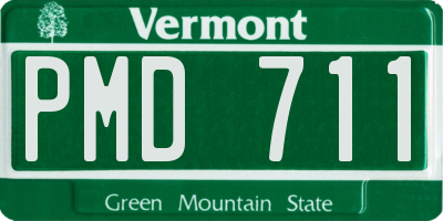 VT license plate PMD711