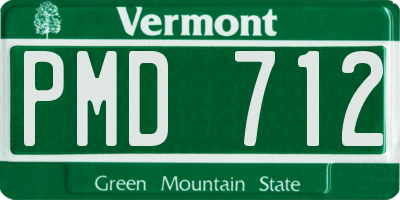 VT license plate PMD712