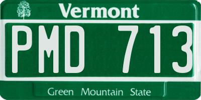 VT license plate PMD713