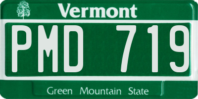 VT license plate PMD719
