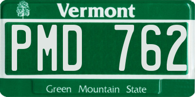 VT license plate PMD762