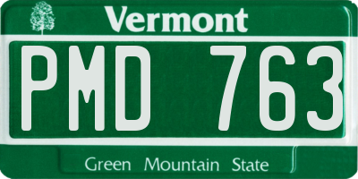 VT license plate PMD763
