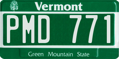 VT license plate PMD771
