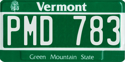 VT license plate PMD783