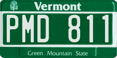 VT license plate PMD811