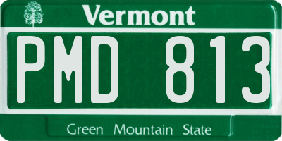 VT license plate PMD813