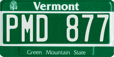 VT license plate PMD877