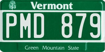 VT license plate PMD879