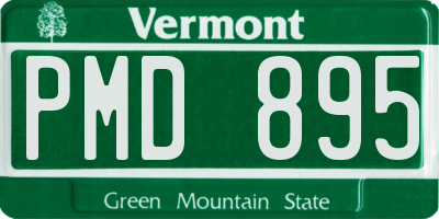 VT license plate PMD895