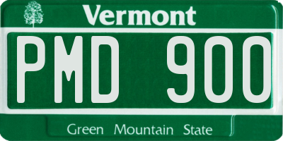 VT license plate PMD900