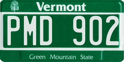 VT license plate PMD902
