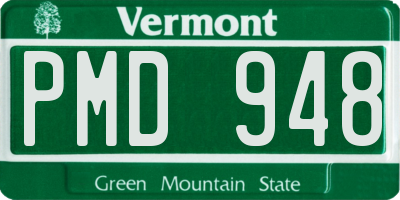 VT license plate PMD948