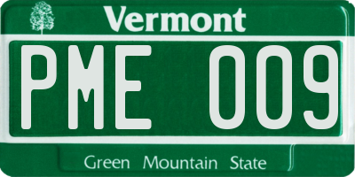 VT license plate PME009