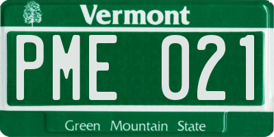 VT license plate PME021
