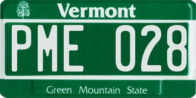 VT license plate PME028