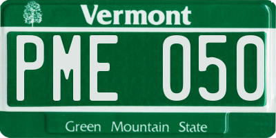 VT license plate PME050
