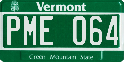 VT license plate PME064