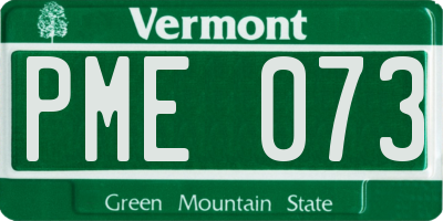 VT license plate PME073