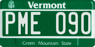 VT license plate PME090