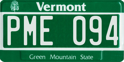 VT license plate PME094