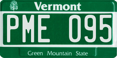VT license plate PME095
