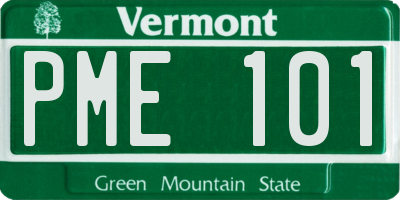 VT license plate PME101