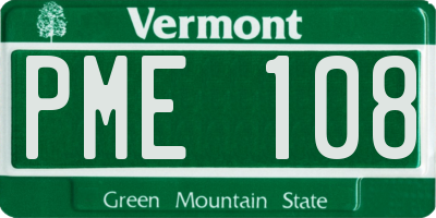 VT license plate PME108