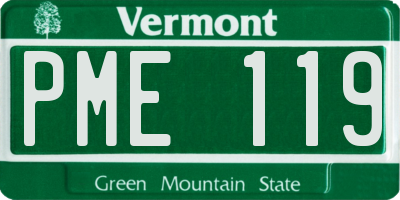 VT license plate PME119
