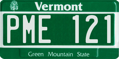 VT license plate PME121