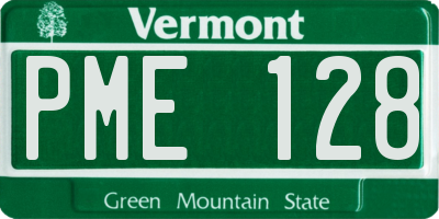 VT license plate PME128