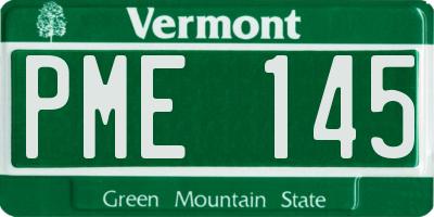 VT license plate PME145